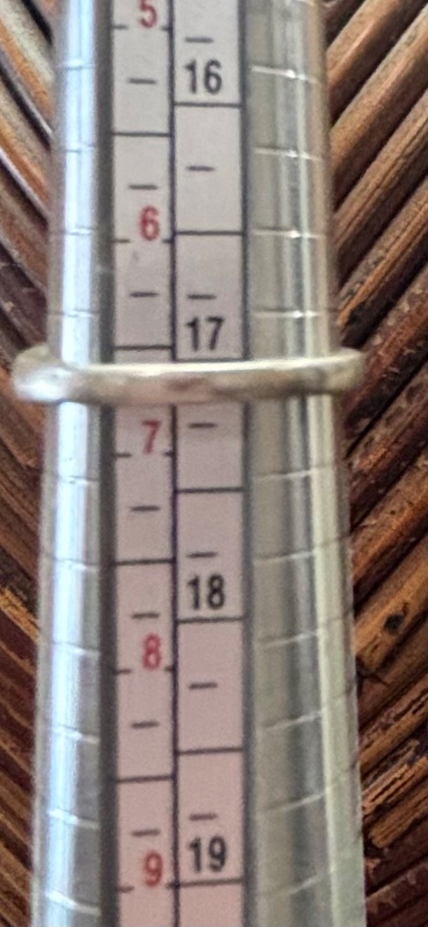 Native American Silver Turquoise Ring Signed Size… - image 4