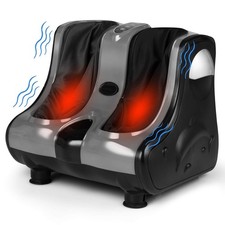 Foot  Calf Massager W/Heat Vibration Deep Kneading Shiatsu Foot Massage Machine