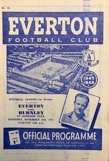 Everton v Burnley Div 1 1947/48