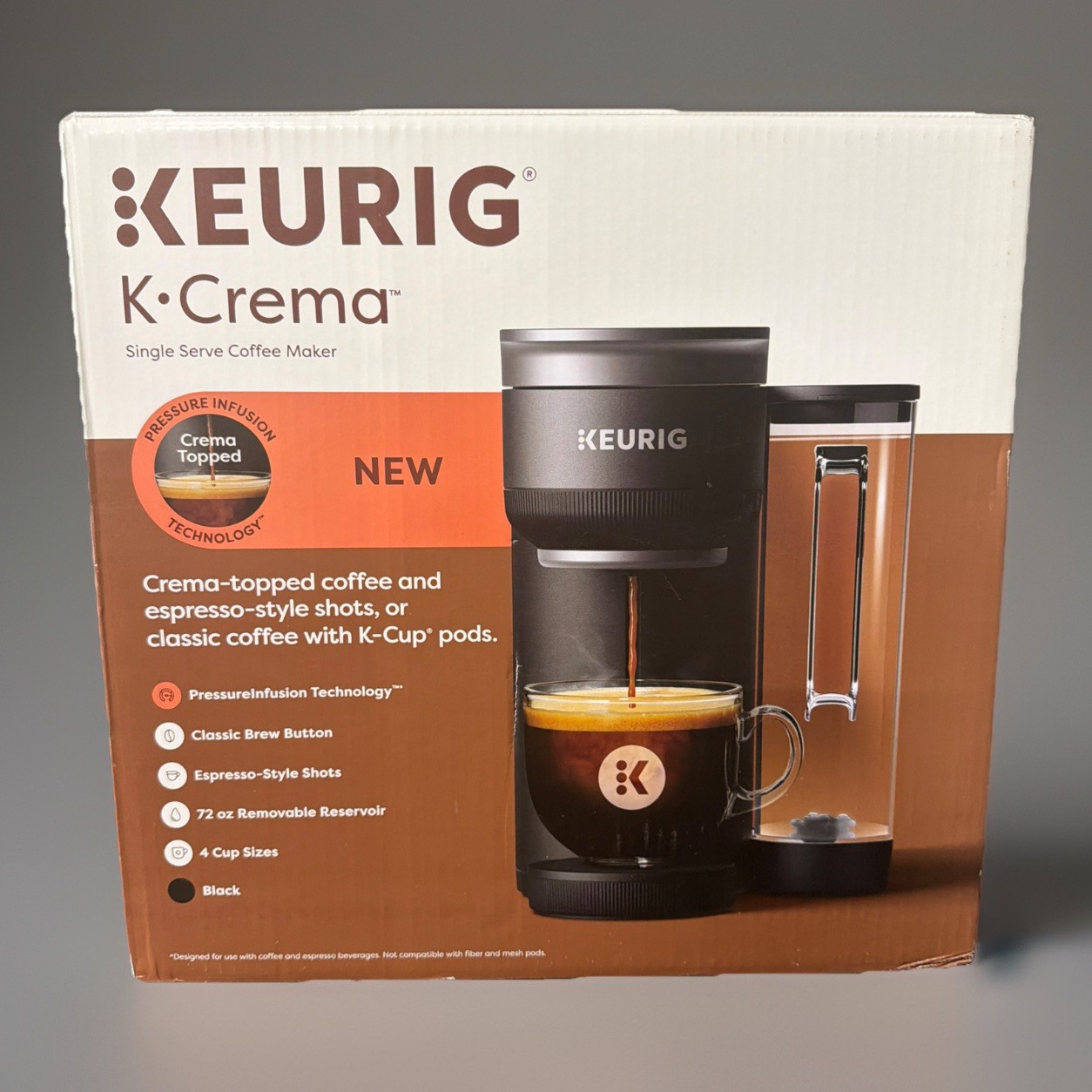 BRAND NEW - Keurig&reg; K-Crema&trade; High Pressure K-Cup Pod Coffee Maker