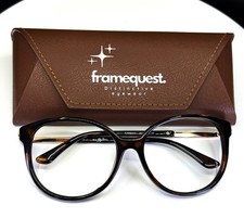 VTG OLEG CASSINI CARS211 215 Brown Gold Round Full Rim Eyeglasses FRAMES ONLY