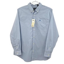 Dockers Men's Classic Fit Comfort Flex Wrinkle Resistant Shirt Blue XL