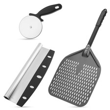 Aluminum Pizza Peel 12x14 Inch Perforated with Detachable Handle - Perfect