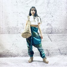 Handmade Boho Nepalese Long Harem Pants Patchwork One Size Fits S-M-L-XL-XXL