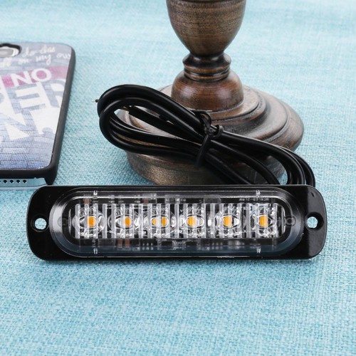 12-24V 6 LED Slim Flash Light Bar Car Vehicle Emergency Warning Strobe Lamp #g - Picture 3 of 12
