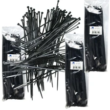 300X Plastic Cable Nylon Zip Ties Wrap Extra Heavy Duty Wire Fastener 12" Long