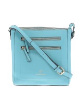 Nanette Lepore Women Blue Leather Crossbody Bag One Size