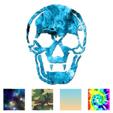 Skull Death Scary - Vinyl Decal Sticker - Multiple Patterns  Sizes - ebn1099