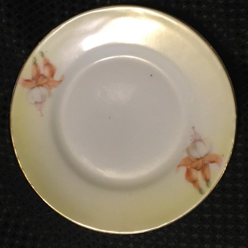 RS Tillowtiz Silesia Fuchsia Bleeding Heart Footed Small Berry Bowl & Underplate - Picture 6 of 12