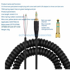 Audio Cable for SONY 7506 V6 DT770 DT990 DT1350 Headphone