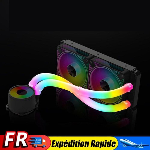 2 pièces tuyau en Silicone 5V 3PIN ARGB manchon lumineux Tube de refroidissement