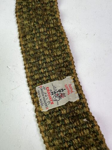 Corbata cuadrada verde eslogan Angus Willie lana tejida corbata vintage de corbata indias - Imagen 4 de 7