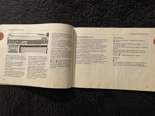 Mercedes-Benz MB 1982 380SEL 380SEC W126 S Class Owners Manual Handbook OEM USA - Picture 6 of 15