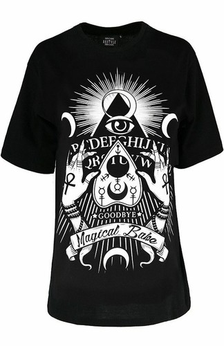 Restyle Gothic Black Alternative Oversized T-Shirts (Choose Style) - Picture 20 of 20