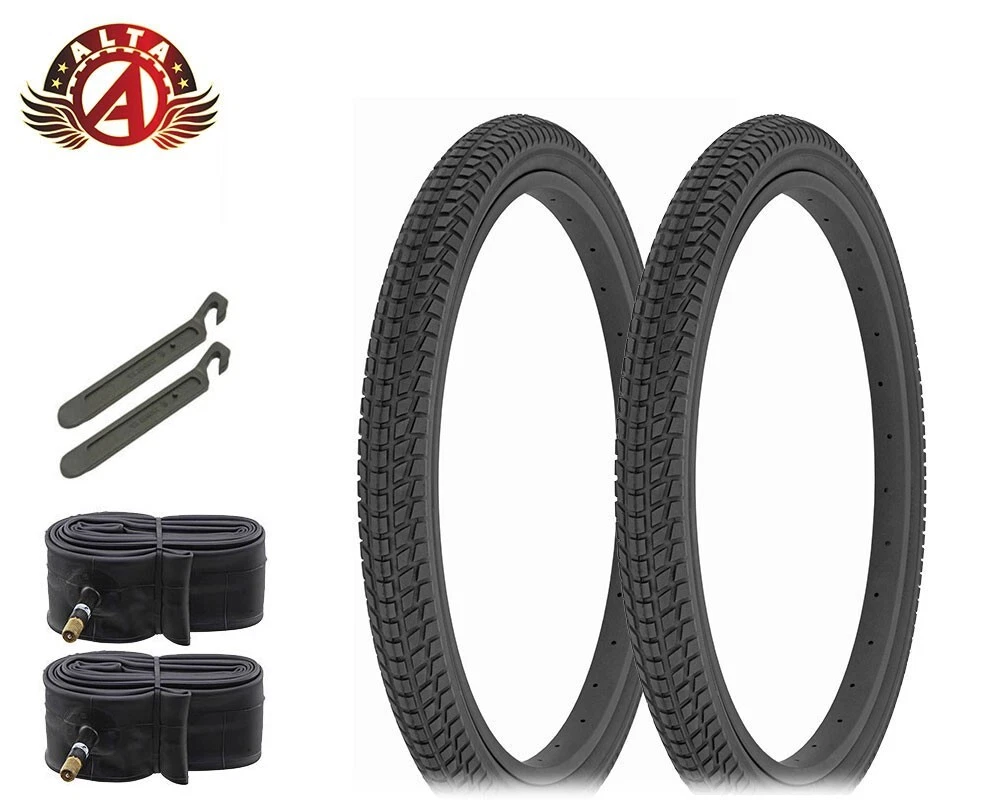 Fincci Par De Neumáticos De Bicicleta De 26 Pulgadas – Neumáticos Plegables Slick De 26 X 1.95 Para Bicicleta De Montaña MTB Road Hybrid Bicycle 50-559, 30 TPI – Paquete De