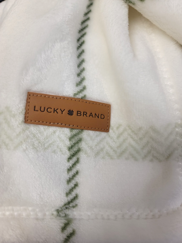 Lucky Brand Palmdale Plaid Cozy Plush Throw, 50" X 70" - Sage Green - Picture 2 of 4