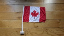 18"x12" Canada Car Flag Patriotic Window Clip on Vehicle Flag -Graphic+Hardware