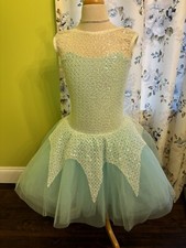 Revolution Dance Costume Small Adult RC21601 Blue White Tutu Tap Ballet Jazz