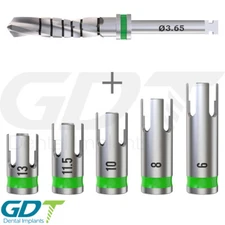 Drill Stoppers Set + Straight Drill Ø3.65 External Irrigated, Dental Im plant