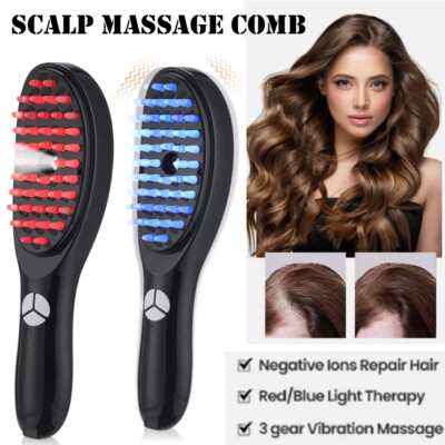 Electric Massage Comb Vibration LED Light Therapy Anti Hair Loss Scalp Brush | eBay Electric Massage Comb Vibration LED Light Therapy Anti Hair Loss Scalp Brush | eBay