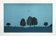 DAN MCCARTHY - Winter Solstice SIGNED art screen print GLOWS IN THE DARK