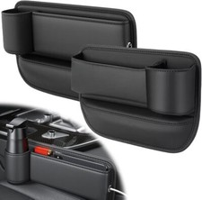 Car Accessories Seat Gap Filler Storage Box Phone Holder Organizer Pu Leather