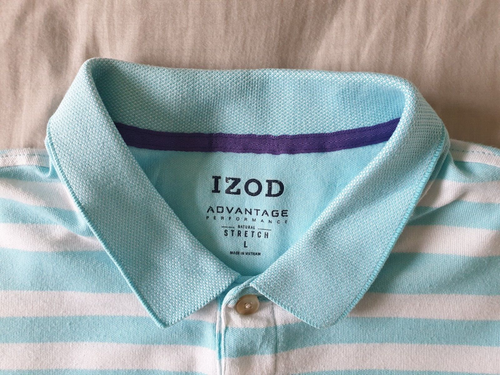 IZOD Mens Advantage Performance Stretch Polo Shirt Size Large - Picture 2 of 4
