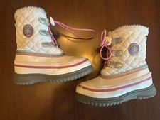 Totes Star White Toddler Girl  s Waterproof Winter Faux Fur Snow Boots Size 10
