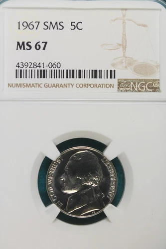 1967 NGC MS67 SMS JEFFERSON NICKEL!!!! #A6516