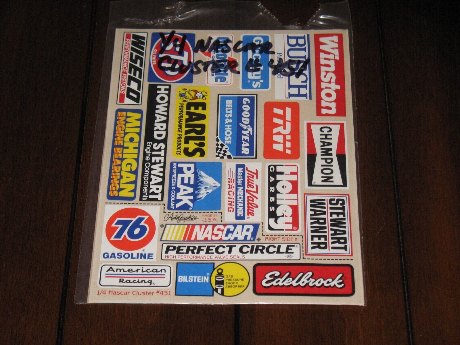 RC Autographics 1/4 Fender Logos NASCAR Sticker Sheet NEW NOS Vintage Old Stock