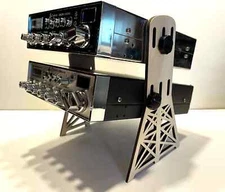 CB Ham Dual Mobile Desktop Radio Stand Set, Tower Style holds 2 radios equal