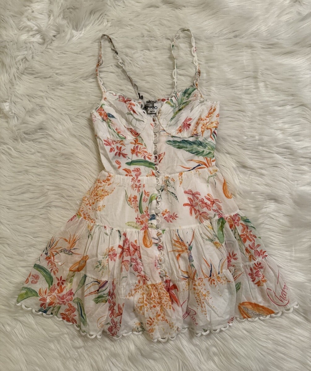 ワンピース CHARORUIZ Women Dresses 254601IVORYNELUM White Charo Ruiz Angy Short Dress White Fresca Small | eBay