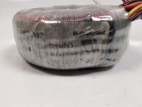 Toroid transformer # 607.082 1130 Prim 117v 60hz Bk +(Wh-wh) Sec 2x8 .5v/3.94A - Picture 3 of 7