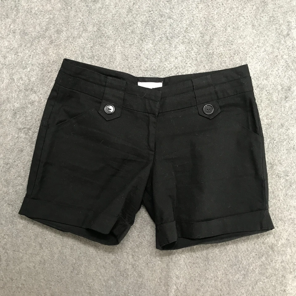 Pantalones Cortos Romeo & Juliet Couture Para Mujer Talla Mediana Negros Puños Midi Informales EE. UU. Foto 2 de 4