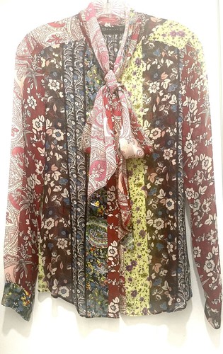 Zara Unique Many Prints-on-Prints Blouse XS - Picture 5 of 12