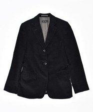 Mario Matteo Womens 2 Button Blazer Jacket It 44 Medium Black Cotton Ky08