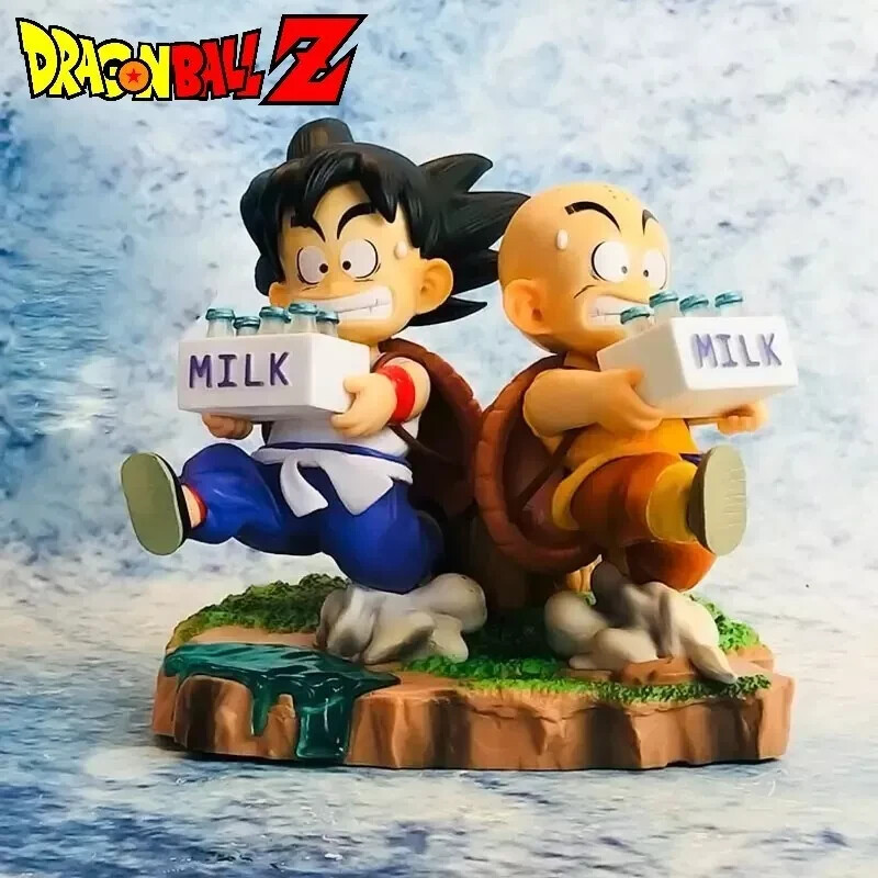 Statue Goku Krilin 15 cm en PVC haute finition pour collectionneur