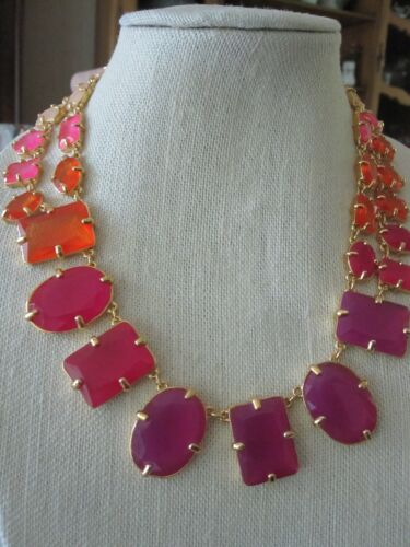 NWOT Kate Spade Fabulous Kaleidoscope Statement/ Collar Necklace- Pinks, Purple, - Picture 2 of 12