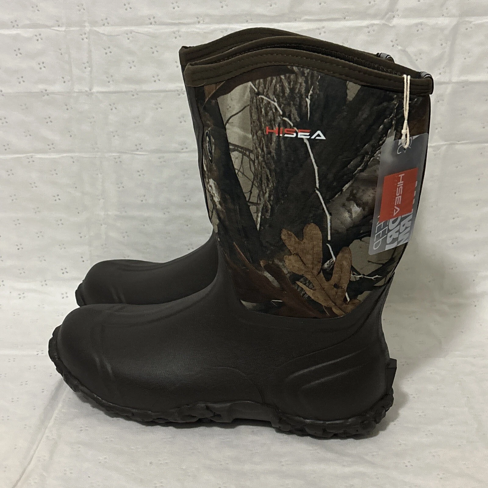 HISEA Men's Camo Rain Boots Neoprene Rubber Garden Hunting Chore Mud Size 13
Opens in a new window o