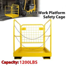 Forklift Safety Cage Work Platform Basket 36x36 Construction 1200lbs for Aerial