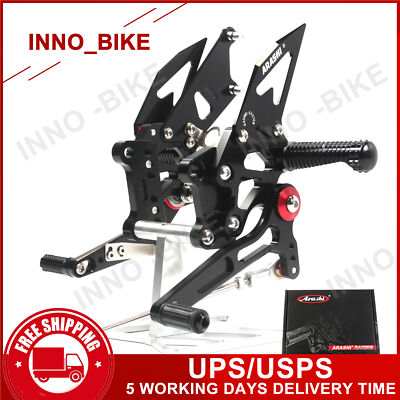 Fornasetti セット Racing Adjustable Rearsets Foot Pegs For Kawasaki ZX4R ZX4RR