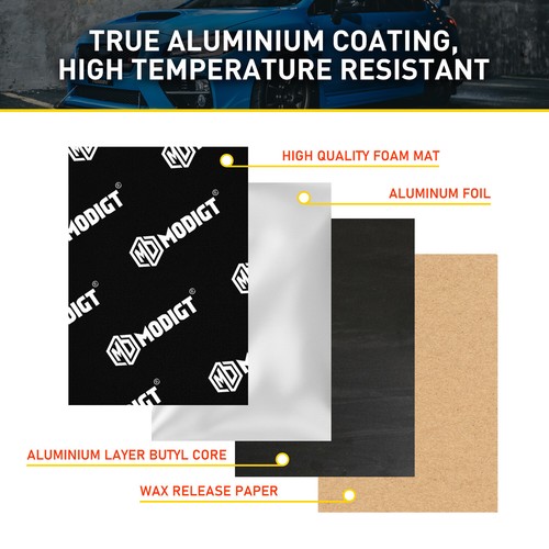 32PCS Butyl Sound Deadener High Quality High Temp Resistant Easy Install 4.2mm - Picture 10 of 20