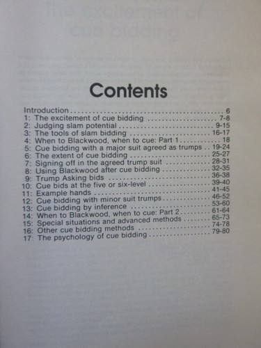 Cue Bidding to Slams by Ron Klinger (Paperback, 1986) - Picture 2 of 2