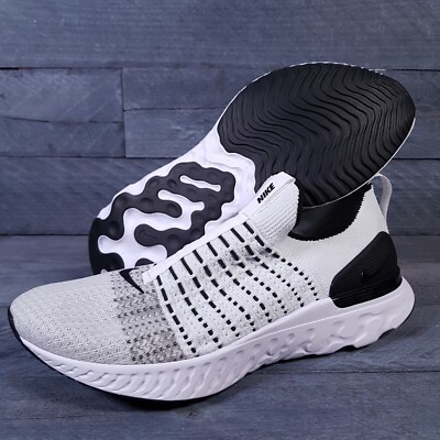 NIKE React Phantom Run FK 2 Running Shoes Mens Size 11 True White Black Panda