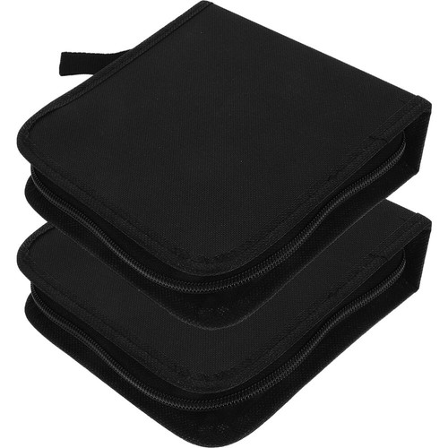2Pcs Case Portable Travel DVD Case Protective Zipper CD Case Holder Car CD - Photo 12/12