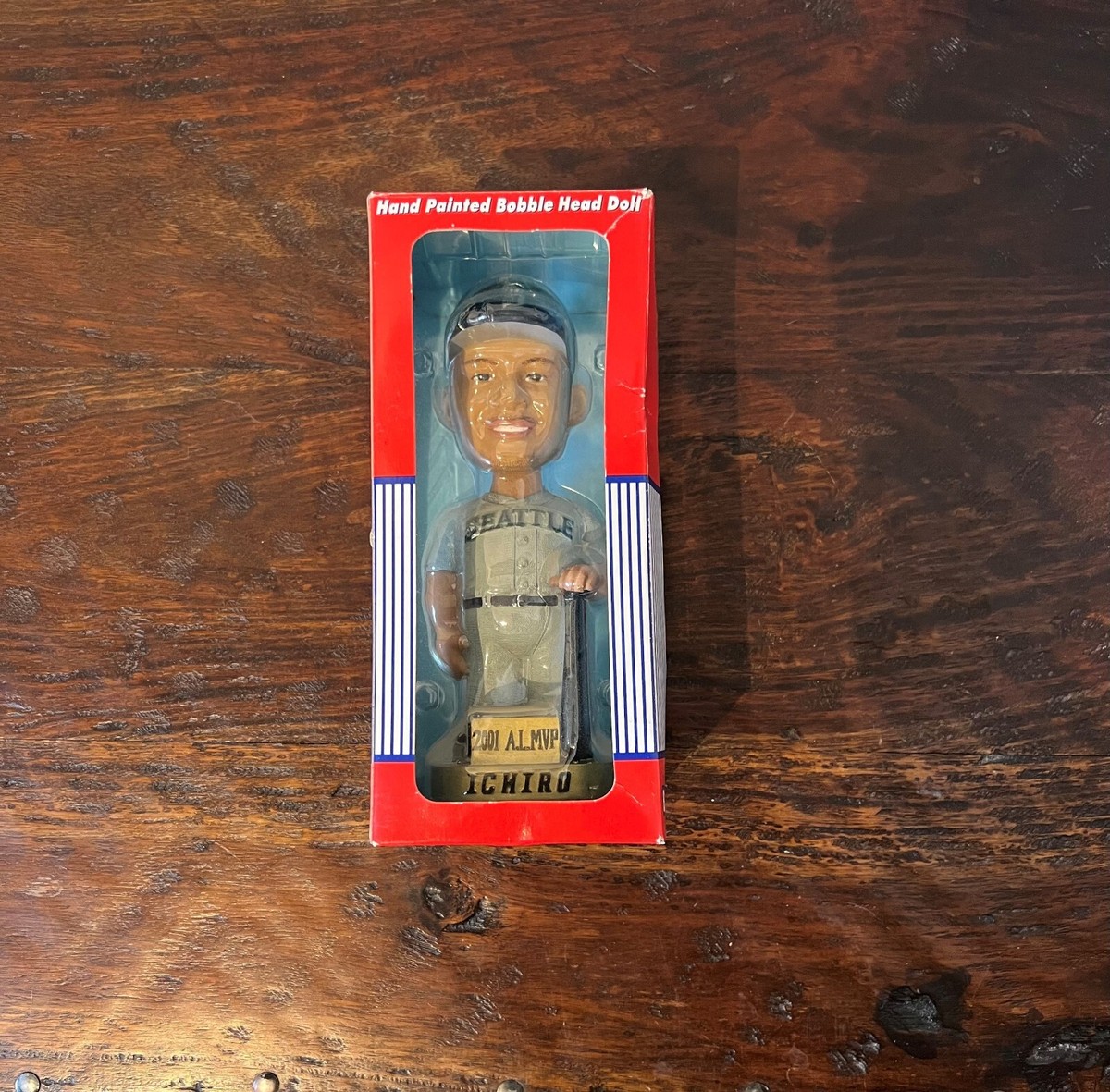 Ichiro Suzuki - MLB Hand Painted Al MVP 2001 Bobblehead Doll