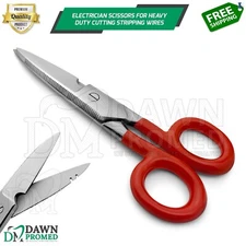 Electrician Scissor 5.25" Cutting & Stripping Electrical Wires German Grade