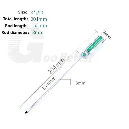 3/5/6mm Magnetic Screwdrivers Extra long Shaft Phillips Cross Slotted Hand Tool - Picture 18 of 36