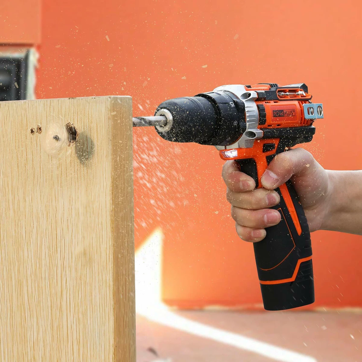 NOVAPLUS 12V Cordless Drill Driver with Hammer Fuction Compact