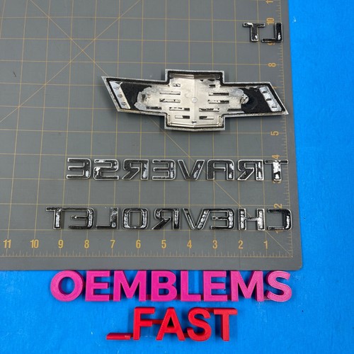 2009-2012 Chevrolet Chevy Traverse LT OEM Factory Chrome Rear Trunk Emblem Set - Picture 10 of 11